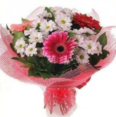 Gerbera ve k�r �i�ekleri buketi Fatih �i�ek sipari�i vermek 