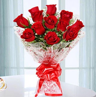 11 adet k�rm�z� g�lden g�rsel ��k buket Yenimahalle �i�ek online �i�ek sipari�i 