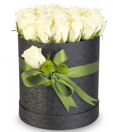 27 adet beyaz g�lden g�rsel kutu �i�e�i �ak�rlar �i�ek yolla , �i�ek g�nder  