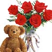 Bat�kent �i�ek g�nderme  Cam vazo yada mika da Kirmizi g�l Oyuncak